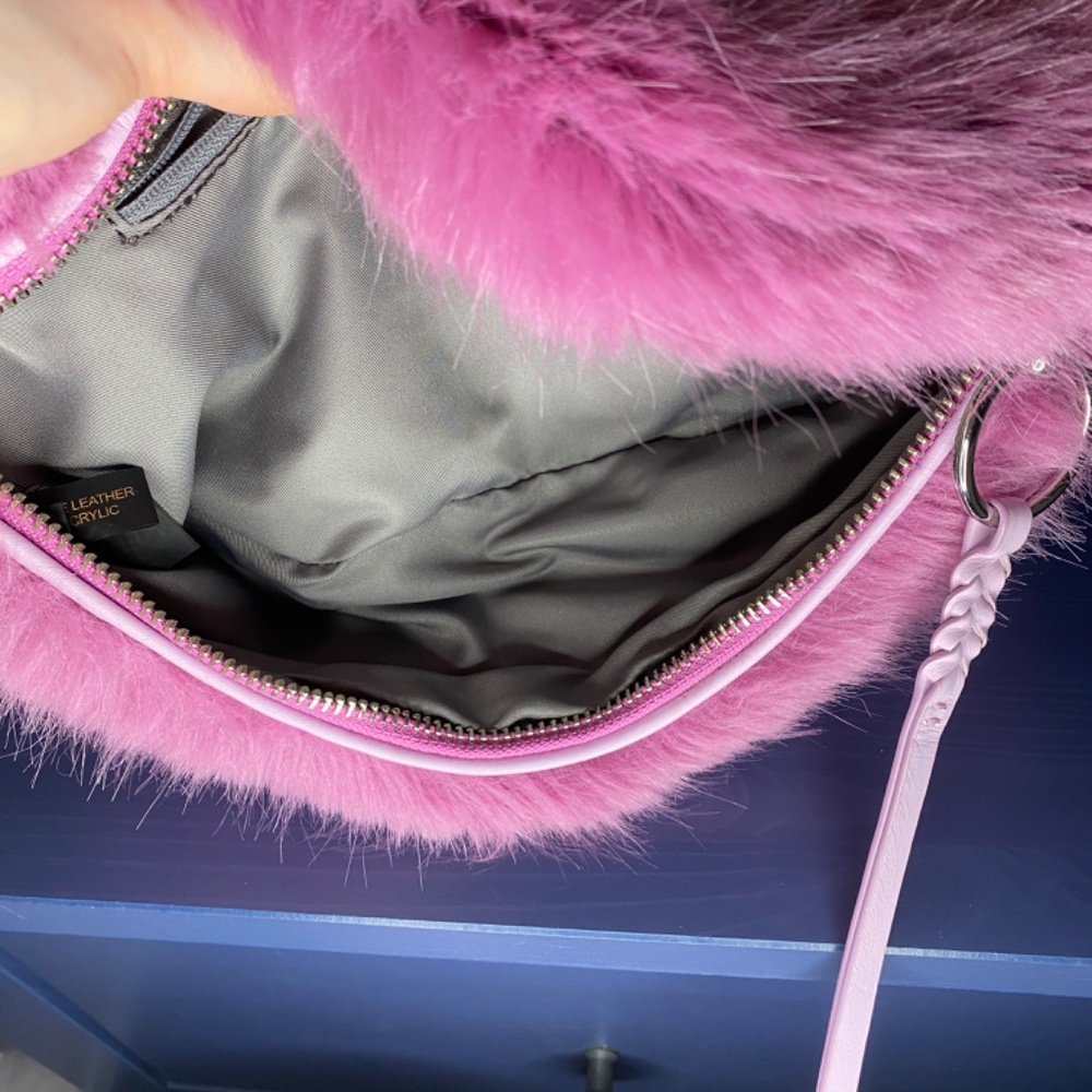 Rebecca Minkoff Faux Fur Hip Bag in True Orchid - Picture 9 of 16